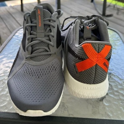 Кроссовки беговые Reebok Flexagon Energy MemoryTech серые оранжевые мужские 10,5 - Изображение 1 из 4