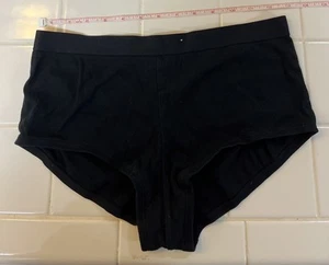 Black Panty Brief Size Large Poly Cotton Spandex Mix - Picture 1 of 7