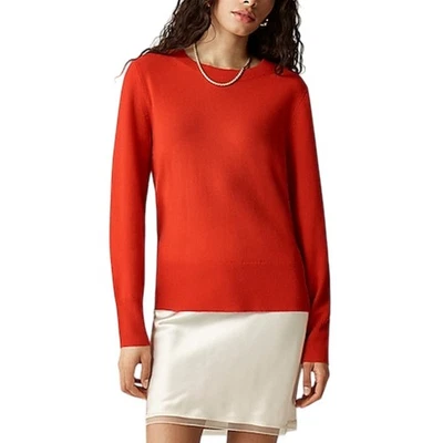 Suéter J.Crew Rojo Cachemira Ajuste Clásico Cuello Redondo Talla S Foto 1 de 4