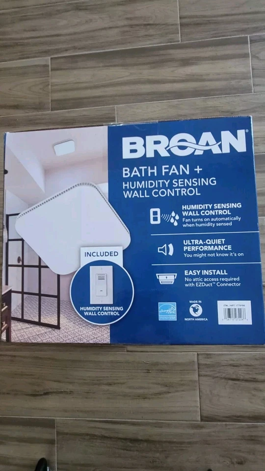 Broan Bath Fan Humidity Sensing Wall Control CST80KW White
