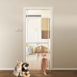 MOPHOTO Extra Tall Cat Pet Baby Gate Adjustable 74.8-96"(H) 33.4-35.8"(W) Gate - Picture 1 of 10