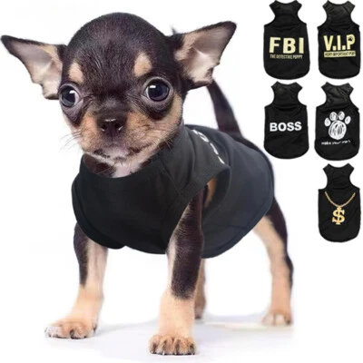 Camisa Chaleco Mascota Perro,Camiseta Negra Transpirable Cachorro,Ropa Top Gato Alta Calidad Foto 1 de 4