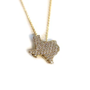 ROBERTO MONETA NUOVA Collana Ciondolo Texas Oro Giallo 18K & Pavimentazione Diamante - Foto 1 di 13