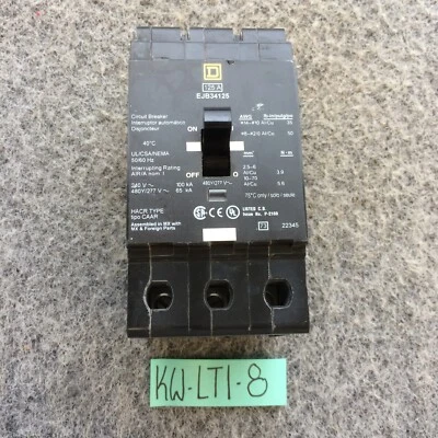 NEW TAKEOUT - NOS Square D EJB34125 Circuit Breaker 125 Amp - Image 1 of 4