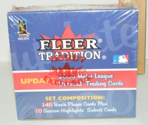 2000 Fleer Tradition AGGIORNAMENTO BASEBALL Factory SCATOLA SIGILLATA 140 CARTE E 10 SOTTOSET - Foto 1 di 7