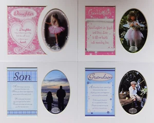 Son Daughter Photograph Picture Frame Insert Card Mount Verse Poem Keepsake Gift - Picture 1 of 6