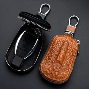 Leder Schlüsseletui Autoschlüssel Geldbörse Tasche Schlüsselhalter Organizer Etui Schlüssel Organizer - Bild 1 von 16