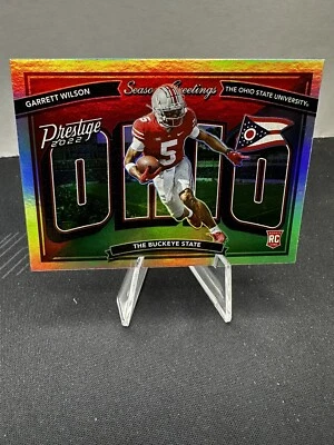 💥2022 Panini Prestige Season's Greetings RC Garrett Wilson #SG-7 Rookie Jets - Image 1 of 2