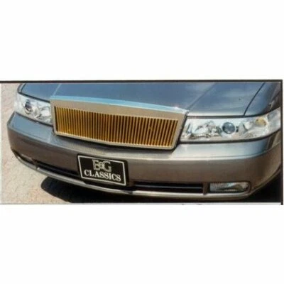 E&G Classics 1998-2004 Cadillac Seville Low Profile Vertical Billet Grille GOLD - Image 1 of 4