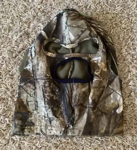 Cabela's Camo Face Mask Hood ScentLok Realtree Camouflage Polyester - Picture 1 of 9