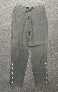Pantaloni donna Bella Dahl lino pull on taglia small oliva spiaggia resortwear casual - Foto 1 di 8