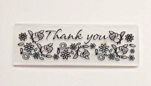 Thank You Floral Embossing Folder 2 x 6 Inches For Scrapbooking Card Crafts Gift - Picture 1 of 4