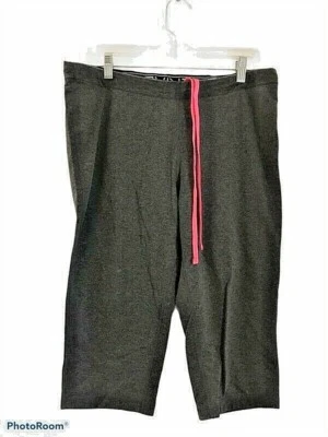 Материал девочка активный женщин Капри серый выветренный эластичной шнурок XL - Изображение 1 из 4