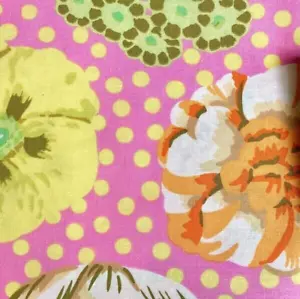 KAFFE FASSETT BIG BLOOMS GP91 PINK 8.5 in. x WOF original - Picture 1 of 2