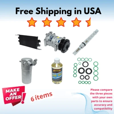 Compresor, condensador y secadores aire acondicionado apto para Chevrolet Express 3500 1998-2002 Foto 1 de 4