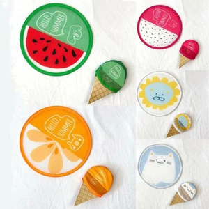 Cute Portable Fans Foldable Small Round Hand Fan Cooling Pocket Color - Picture 1 of 17