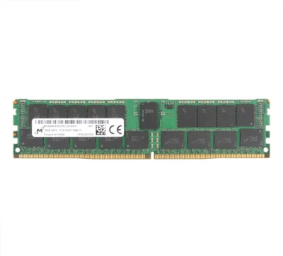 Micron 16GB PC4-2400T-RBB-10 2RX4 DDR4 2400Mhz 288PIN Memory RAM ECC Server #123 - Image 1 of 4