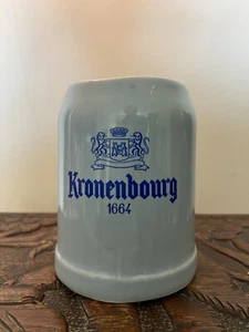 Taza de cerveza Kronenbourg Stein .50 litros de gres vintage - Imagen 1 de 6