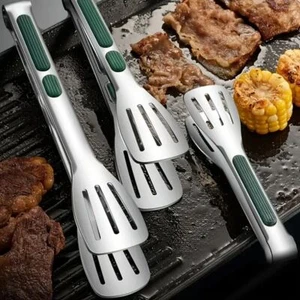 1pc Non-slip Barbecue Tongs, Multi-purpose Food Tongs, Steak Tongs, Bread Tongs - Picture 1 of 3