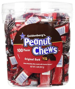 Original Dark Chocolate Goldenberg's Peanut Chews, 2 Lbs - Picture 1 of 12