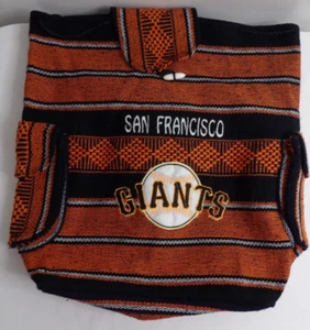 VINTAGE HANDMADE UNISEX SAN FRANCISCO GIANTS BASEBALL BACKPACK WOVEN MINTY! - Picture 1 of 6