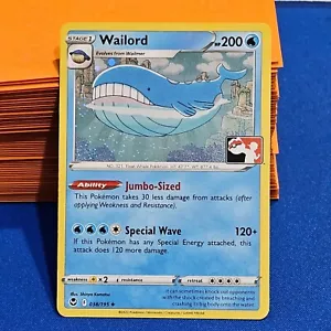 Wailord Pokemon Prize Pack Series 4 Holofoil Stamped Pokemon Card NM - Picture 1 of 2