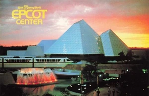 Postcard Epcot's Journey Into Imagination dramatically lighted by Evening Sky - Picture 1 of 2