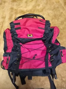 Mountainsmith External Frame Hiking Backpack Red Black With Rain cover Outdoor - Picture 1 of 13
