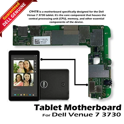 Dell Venue 7 3730 16GB Intel Atom Z256 933MHz 1.6 Tablet Motherboard 9KCDV C94TR - Image 1 of 4