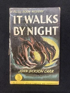 John Dickson Carr IT WALKS BY NIGHT Pocket Books 101 1st printing 1941 - Picture 1 of 5