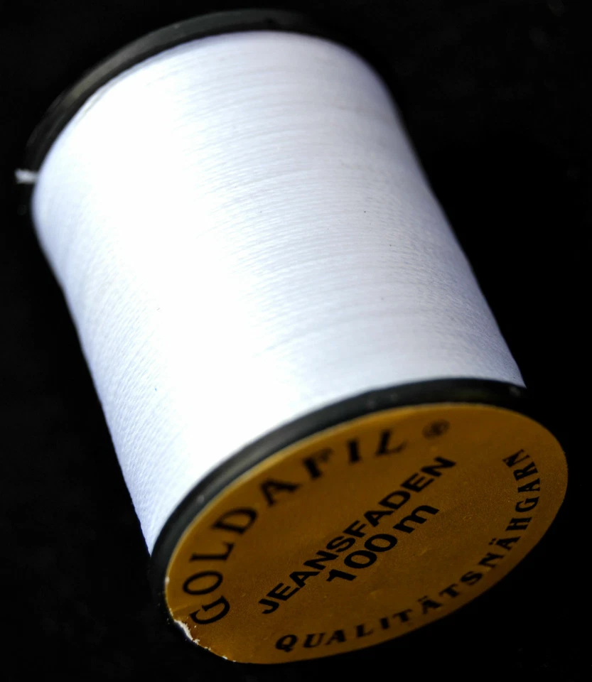 100m Jeans Thread White Tear-Resistant Sewing Machine Yarn Allesnaeher Nylon - Image 1 of 1