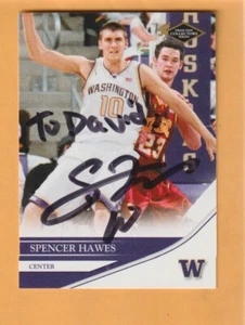 Pase de prensa Spencer Hawes Washington Huskies 2007 auto firmado coleccionistas - Imagen 1 de 2