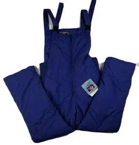 NWT NEW Vintage FIELD & STREAM Cold Weather Ski Snowboard Work Bibs Blue Mens L - Picture 1 of 10