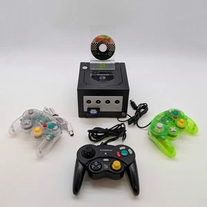 Nintendo GameCube Video Game Console DOL-101 Black w/ 128Mb Max Memory Card - Picture 1 of 22
