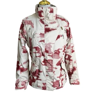 Y2K DC EXOTEX 10K Damen M Snowboardjacke rot Camo Sherpa wasserdicht LESEN - Bild 1 von 16
