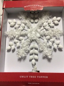 Wondershop At Target Snowflake ❄️ Tree Topper - Weiß - 12"H - NEU - Bild 1 von 3