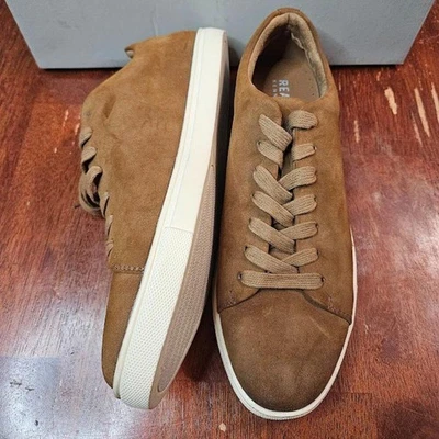 KENNETH COLE REACTION MENS TEDDER FAUX-LEATHER SNEA PETRIFIED OAK 8.5 - Image 1 of 4