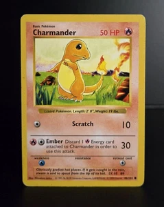 Pokémon TCG - CHARMANDER - SHADOWLESS - 46/102 - BASE SET (1999) - WOTC - LP - Picture 1 of 6