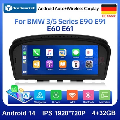 8.8'' Android 14 Autoradio CarPlay Für BMW E60 E61 E64 E90 E91 E93 CCC 8 Core - Bild 1 von 4