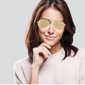 Gafas de sol circulares retro 2 piezas elegantes accesorios elegantes gafas geniales - Imagen 1 de 12