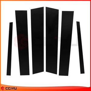 Black Door Trim For 2013-17 Honda Accord Pillar Posts Gloosy Cover 6 Pieces Set - Picture 1 of 13