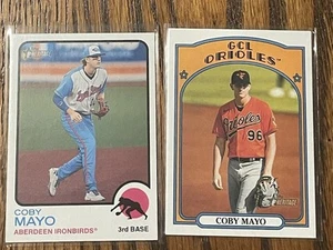 Coby Mayo 2 Lot 2021 & 2022 Topps Heritage Minor League Kostenloser Versand - Bild 1 von 5
