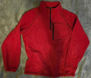 Cabelas - Red - Polartec - Half Zip - Chest Pocket - Size L - Fleece - Picture 1 of 6
