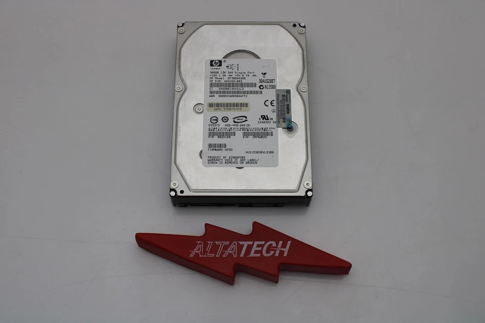 HPE 300GB 15k rpm 3Gbps SAS LFF Hard Disk Drive 432147-001, 3.5" HDD Tested - Image 1 of 4