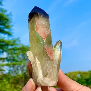 123G Natural Citrine Smoke Color Quartz Cluster Crystal Specimens Mineral Heal - Picture 1 of 22