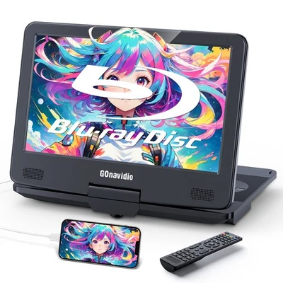 15.6" Portable DVD Player Blu Ray w/ 13.3'' Sync Screen Rechargeable HDMI Dolby - Image 1 of 4