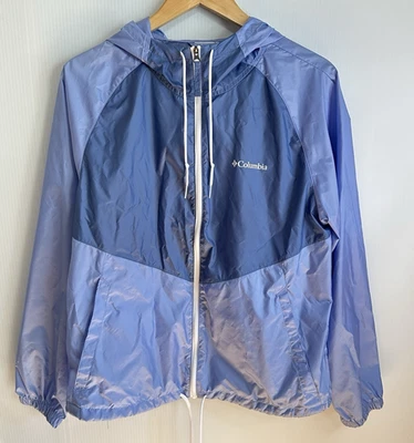 Columbia Jacket Women's siz Medium Purple May Valley Hooded lightweight Raincoat - Image 1 of 4