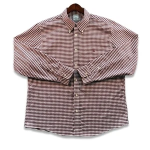 Brooks Brothers Regent 100% Supima Cotton Embroidered Red Gingham Plaid Men's XL - Picture 1 of 8