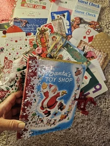 Handmade Little Golden Book Santa's Toy Shop Junk Journal Kit - Picture 1 of 13