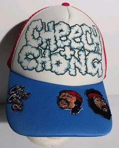 Gorra Cheech & Chong Snapback Trucker Smoke Clouds roja blanca azul - Imagen 1 de 8